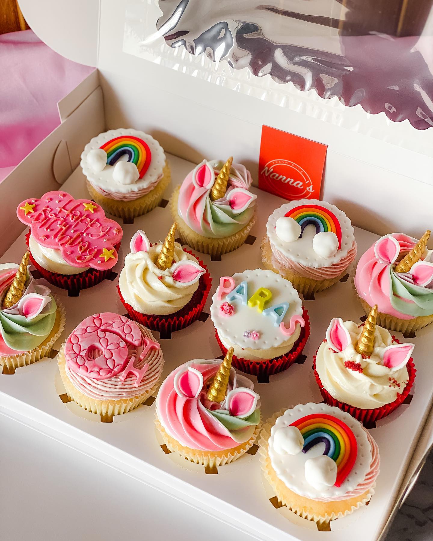 Birthday cupcake box